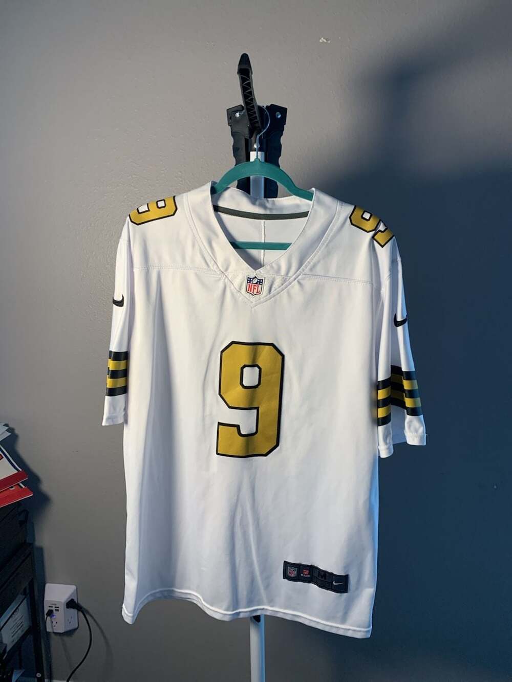 Nike New Orleans Saints Drew Brees #9 White Color Rush Jersey Size M